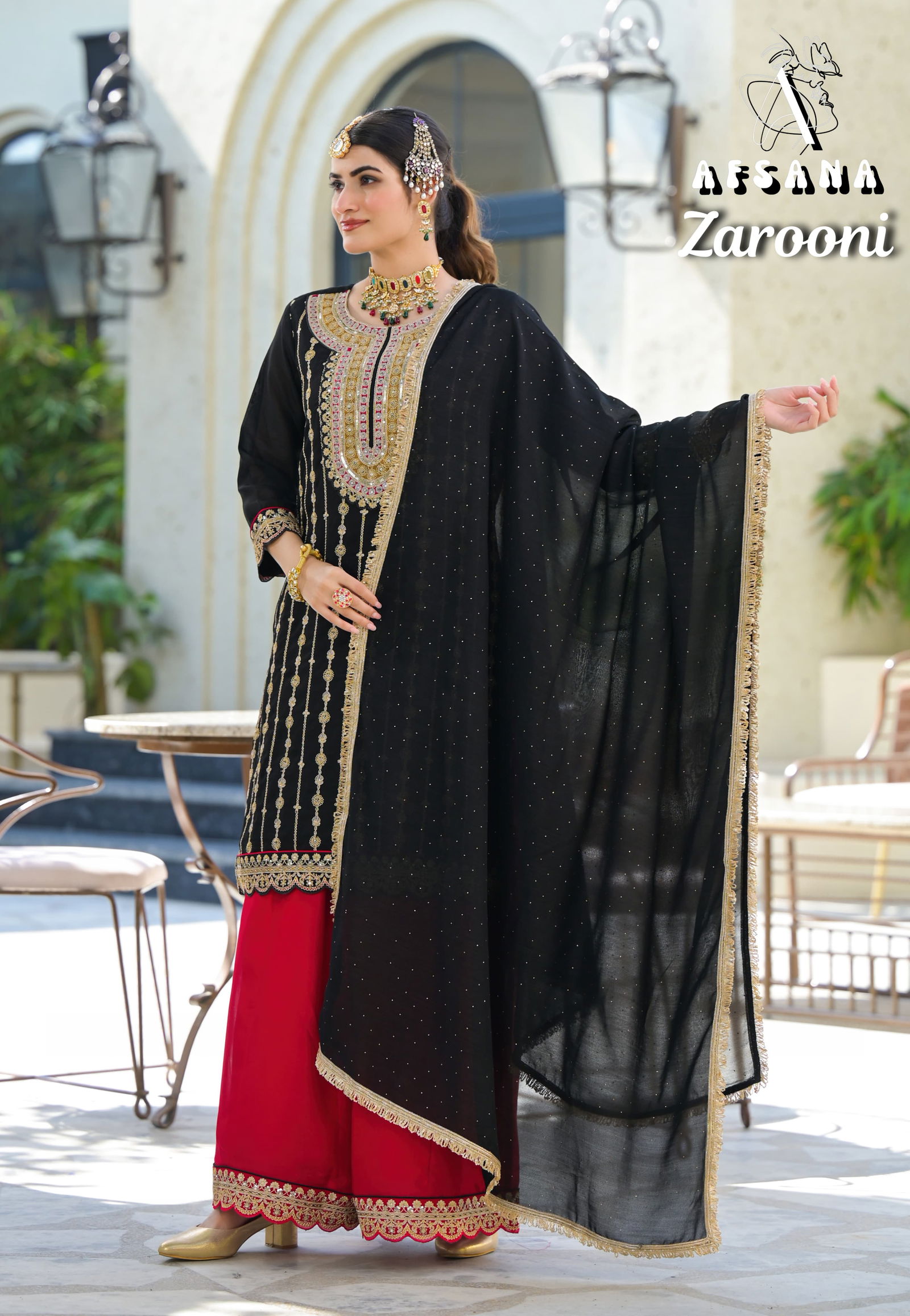 Zarooni By Afsana Blooming Vichitra Embroidery Readymade Suits Orders In India